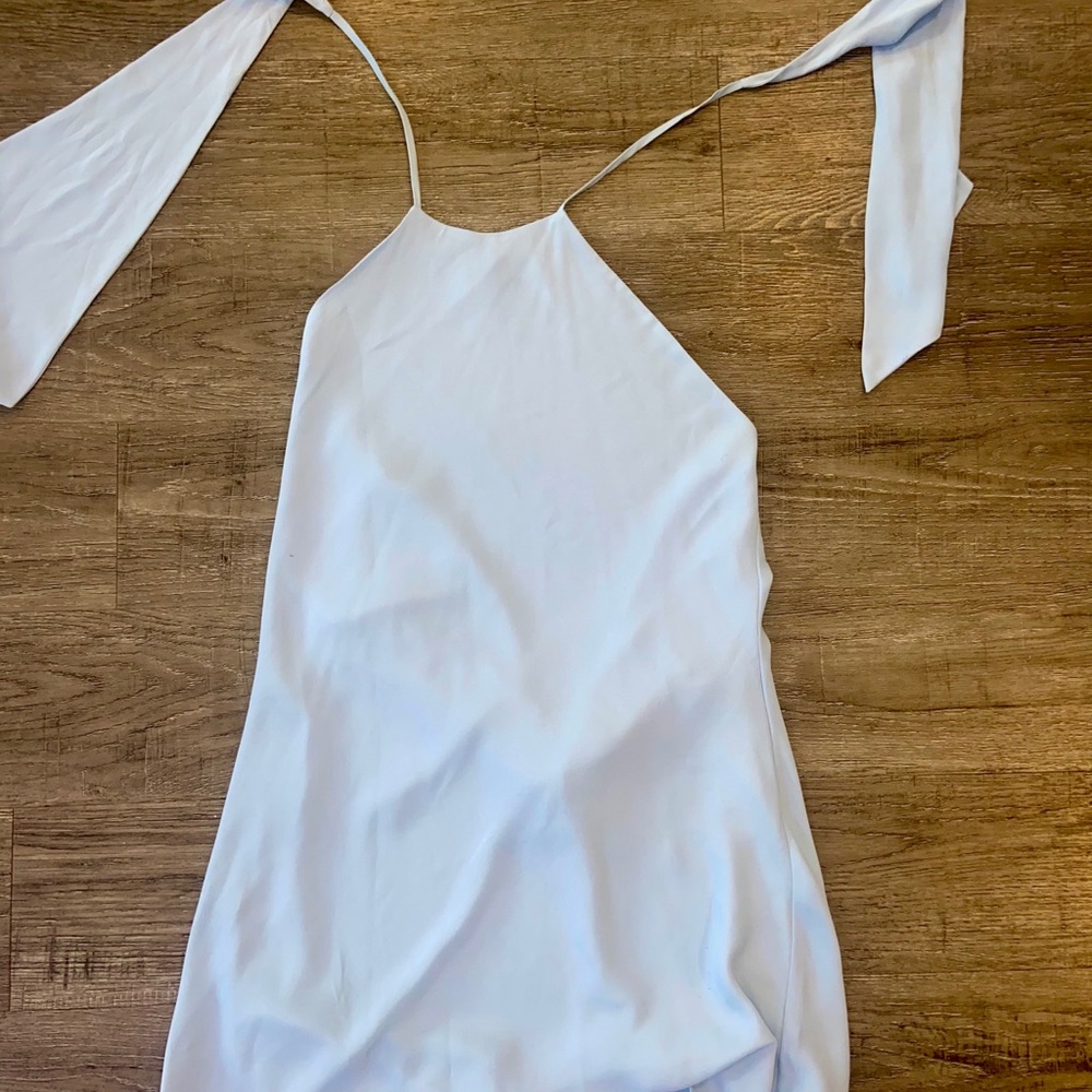 Revolve NBD Flora Dress - light blue halter - Picture 6 of 7